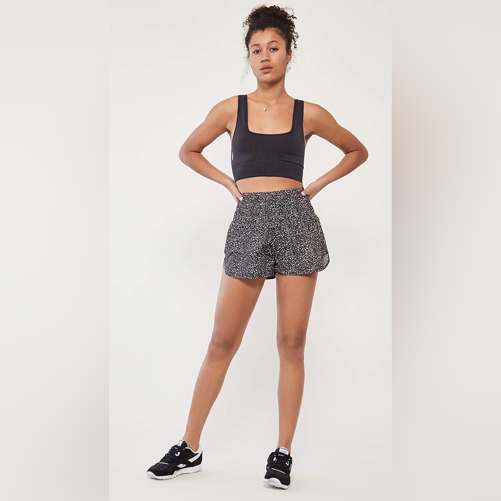 Free People FP Movement The Way Home Shorts Leopard Print Size Medium